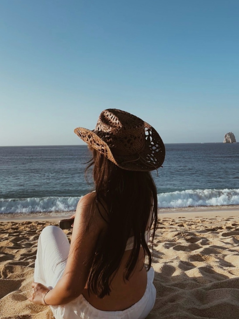 Woven Straw Cowboy Hat - Brown